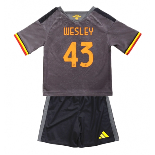AS Roma Wesley Franca #43 Maglia Gara Terza Repliche 2026-27 Bambino Maniche Corte AS Roma Wesley Franca #43 Maglia Gara Terza Repliche 2026-27 Bambino Maniche Corte